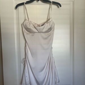 Oh Polly White Satin Dress